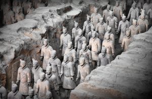 Fouilles archéologiques de l’armée des guerriers en argile