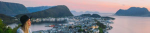 Vue sur Alesund depuis un point panormanie du Mont Aksla