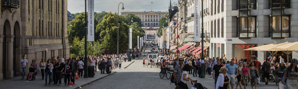 Rue d'Oslo sur le Slottet Royal Palace