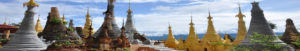 Stupas Shwe Indein près du lac Inle, Myanmar