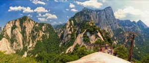 Montagnes dans le Xian en Chine