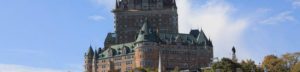 Château de frontenac sur les hauteurs de la ville de Québec