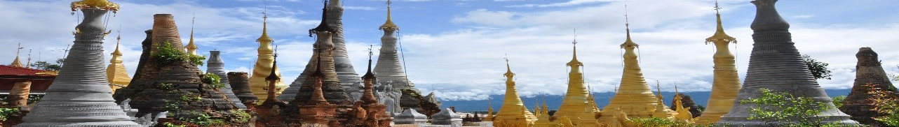 Stupas du temple Swe Indein, lac Inle, état de Shan, Myanmar