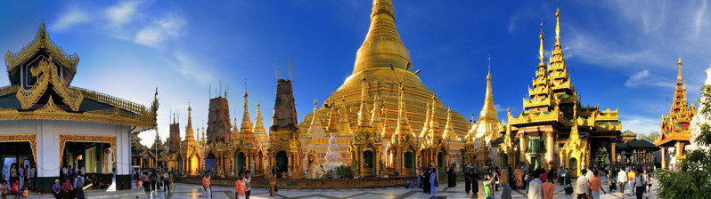 La grande pagoe Shwedagon, Myanmar, Birmanie