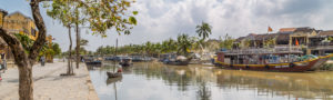 Bateaux sur la rivière Thu Bon à Hoi An, Vietnam