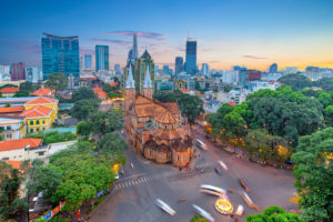 Ville de Saigon-Ho Chi Minh vue du ciel