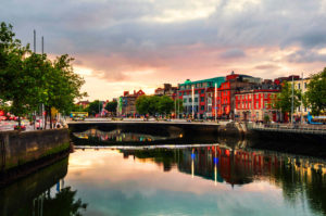 Centre-ville dublin city, irlande