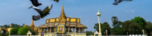 Le Palais royal de Phnom Penh vue de loin, Cambodge