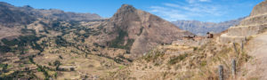 Terrasses incas, vallée sacrée, depuisl e village Pisac, Pérou